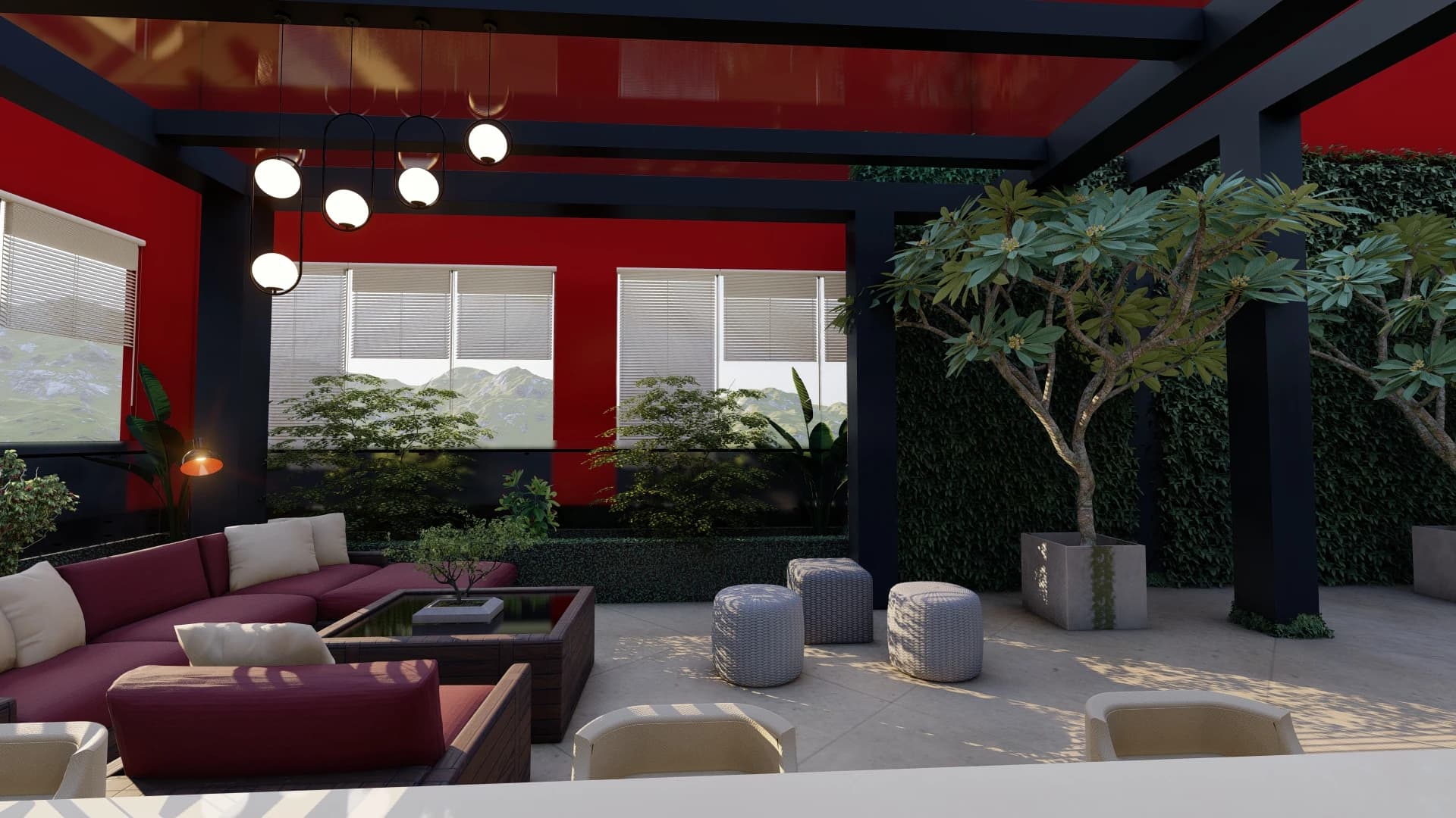 Rooftop Bar — Outdoor Lounge 3D Render, Colombo gallery 2