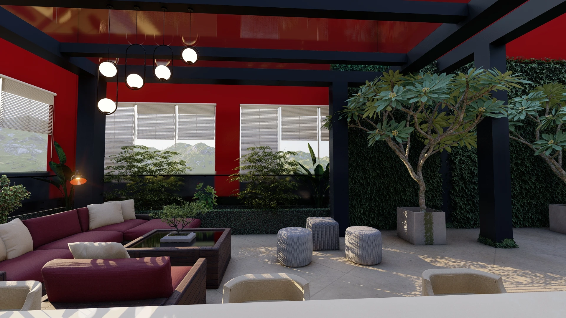 Rooftop Bar — Outdoor Lounge 3D Render, Colombo gallery 2